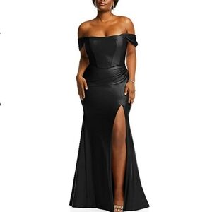 *NWT* Cynthia & Sahar Off the Shoulder Corset Satin Mermaid Dress